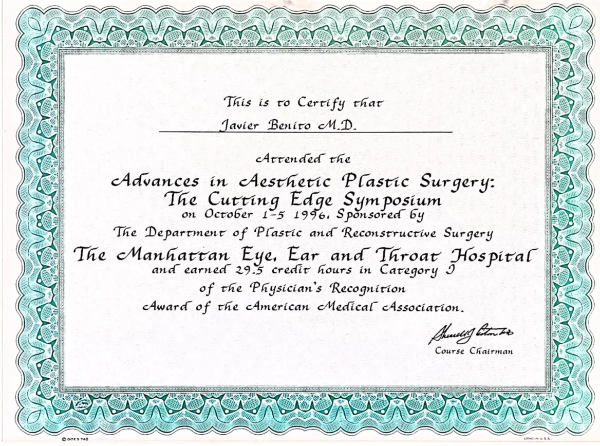 Advances in Aesthetic Plastic Surgery: The Cutting Edge Symposium